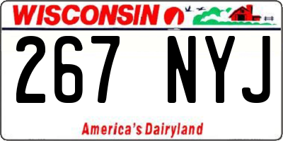 WI license plate 267NYJ