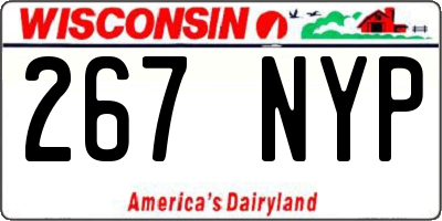WI license plate 267NYP