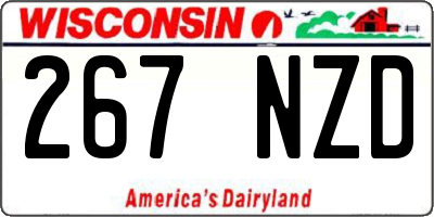 WI license plate 267NZD