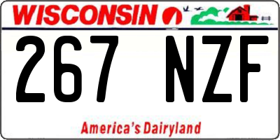 WI license plate 267NZF