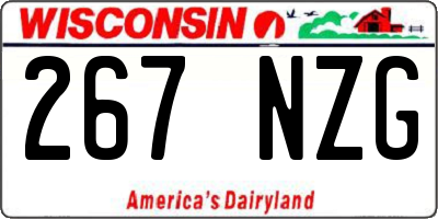 WI license plate 267NZG