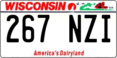WI license plate 267NZI