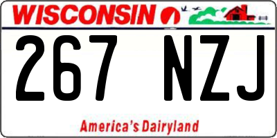 WI license plate 267NZJ
