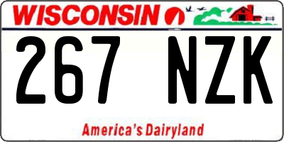 WI license plate 267NZK