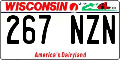 WI license plate 267NZN