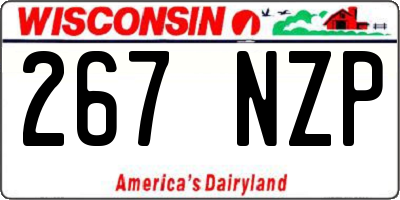 WI license plate 267NZP