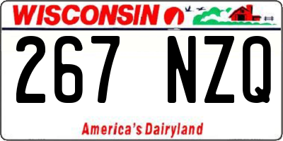 WI license plate 267NZQ