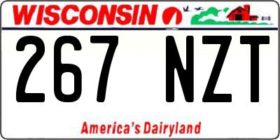 WI license plate 267NZT