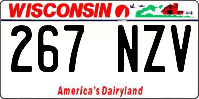 WI license plate 267NZV