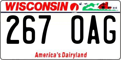 WI license plate 267OAG