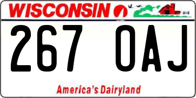WI license plate 267OAJ