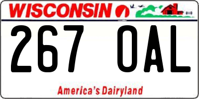 WI license plate 267OAL