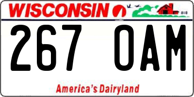 WI license plate 267OAM
