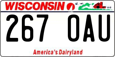 WI license plate 267OAU