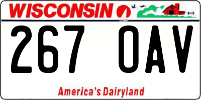 WI license plate 267OAV