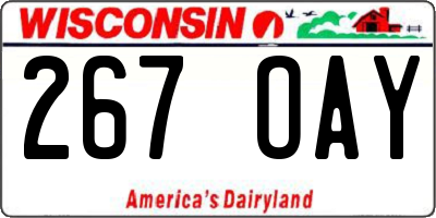 WI license plate 267OAY