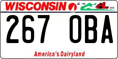 WI license plate 267OBA
