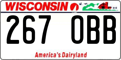 WI license plate 267OBB