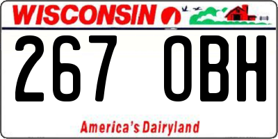 WI license plate 267OBH