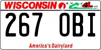WI license plate 267OBI