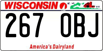 WI license plate 267OBJ