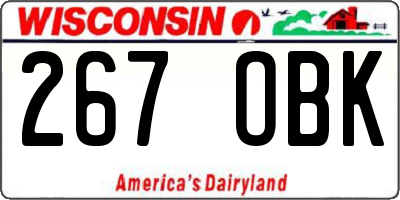 WI license plate 267OBK