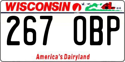 WI license plate 267OBP