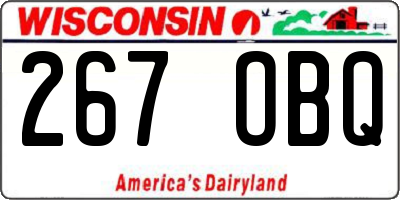 WI license plate 267OBQ