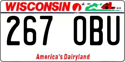 WI license plate 267OBU