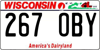 WI license plate 267OBY