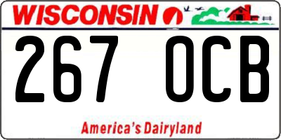 WI license plate 267OCB