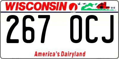 WI license plate 267OCJ