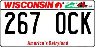 WI license plate 267OCK