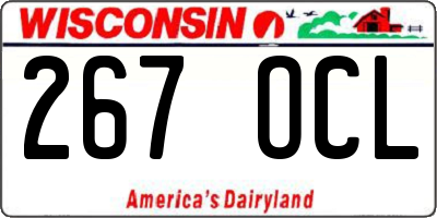 WI license plate 267OCL
