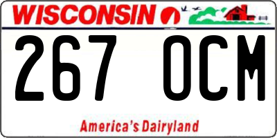 WI license plate 267OCM