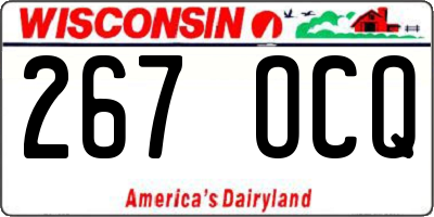 WI license plate 267OCQ