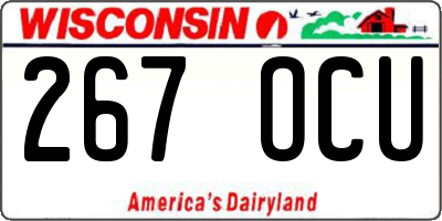 WI license plate 267OCU
