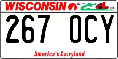 WI license plate 267OCY