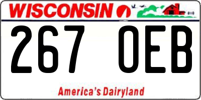 WI license plate 267OEB