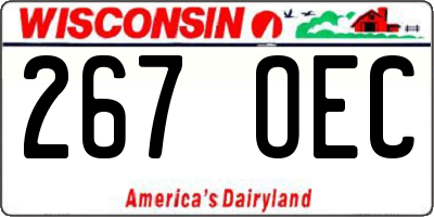 WI license plate 267OEC
