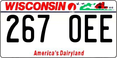 WI license plate 267OEE