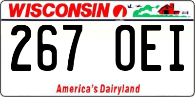 WI license plate 267OEI