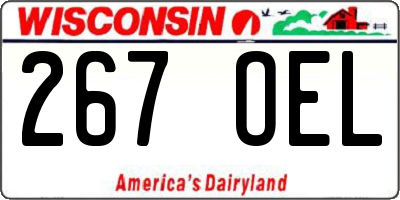 WI license plate 267OEL