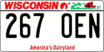 WI license plate 267OEN