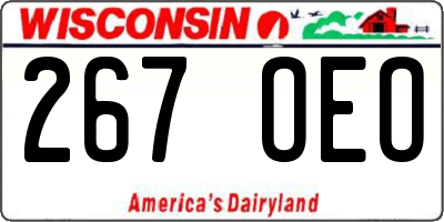 WI license plate 267OEO