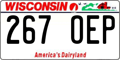 WI license plate 267OEP