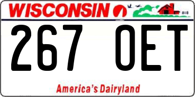 WI license plate 267OET