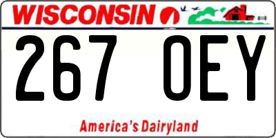 WI license plate 267OEY