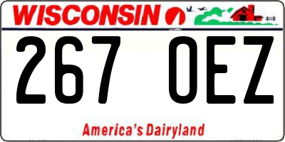WI license plate 267OEZ