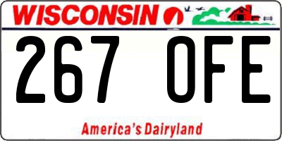 WI license plate 267OFE